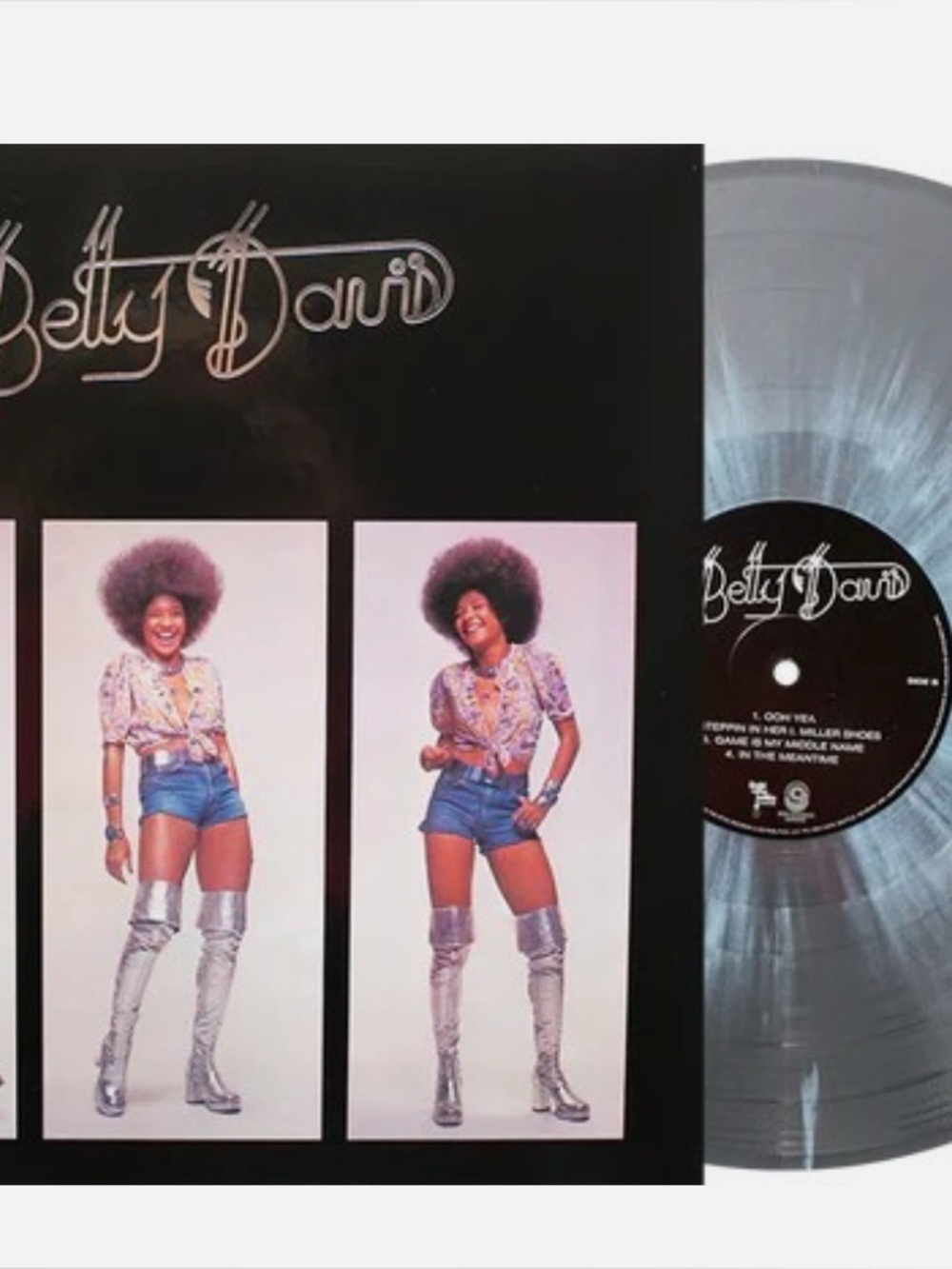 Betty Davis Self-Titled Vinyl LP - Black Cover with Silver Record